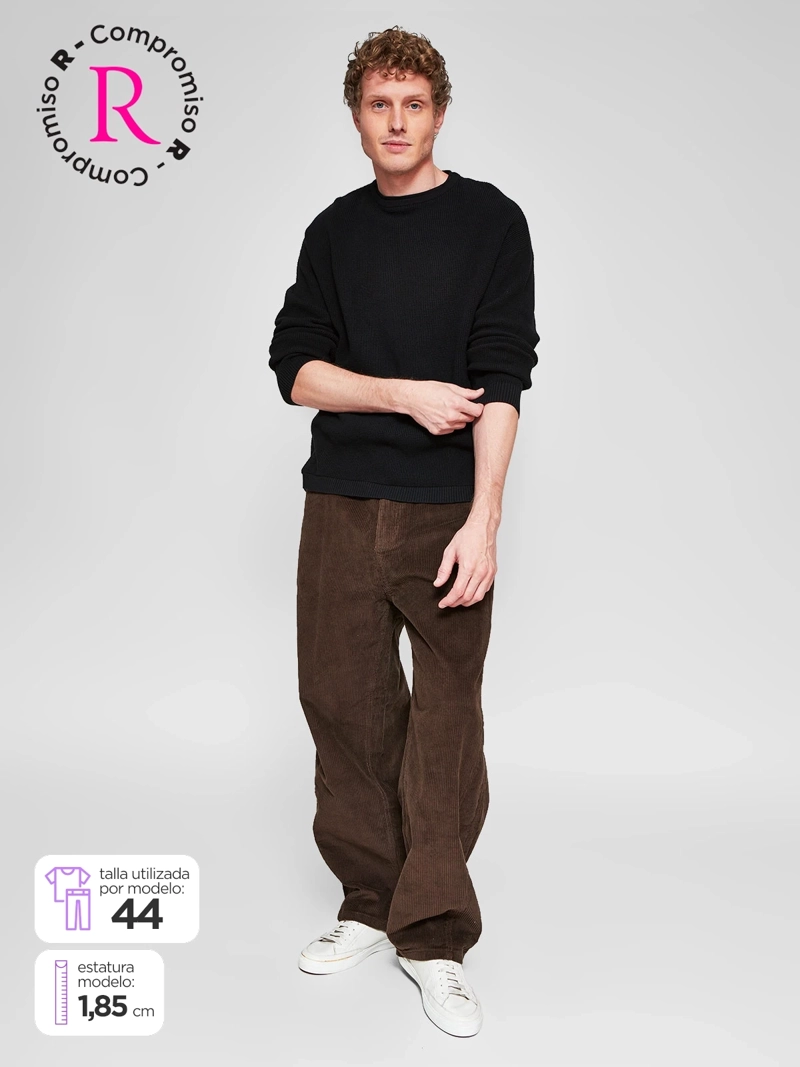 PANTALÓN HOMBRE INDEX ALGODÓN BARREL COTELÉ - 1