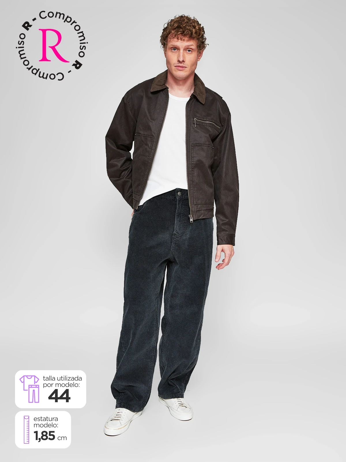 PANTALÓN HOMBRE INDEX ALGODÓN BARREL COTELÉ - 1