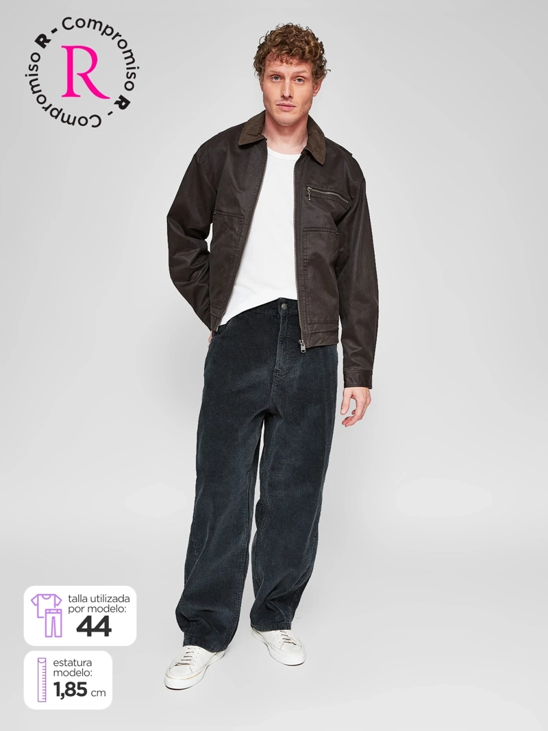 PANTALÓN HOMBRE INDEX ALGODÓN BARREL COTELÉ