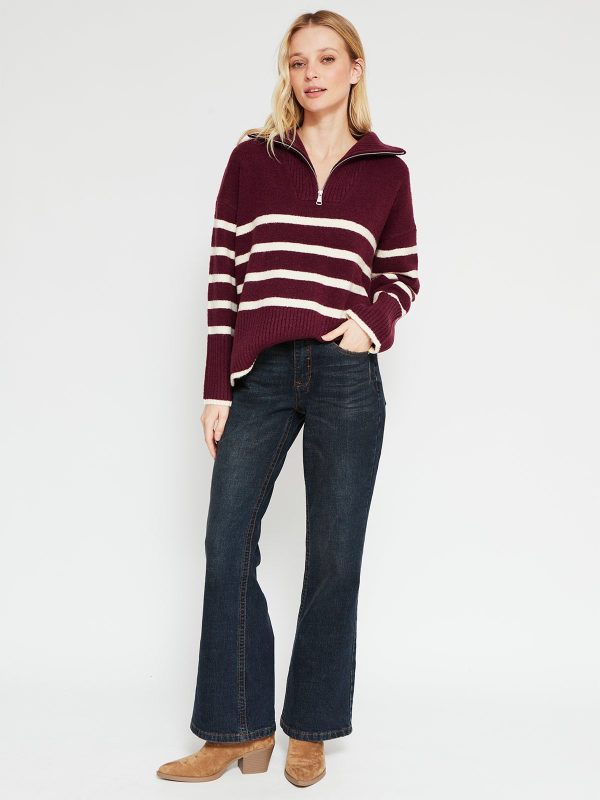 SWEATER MUJER INDEX MANGA LARGA BÁSICO - 4