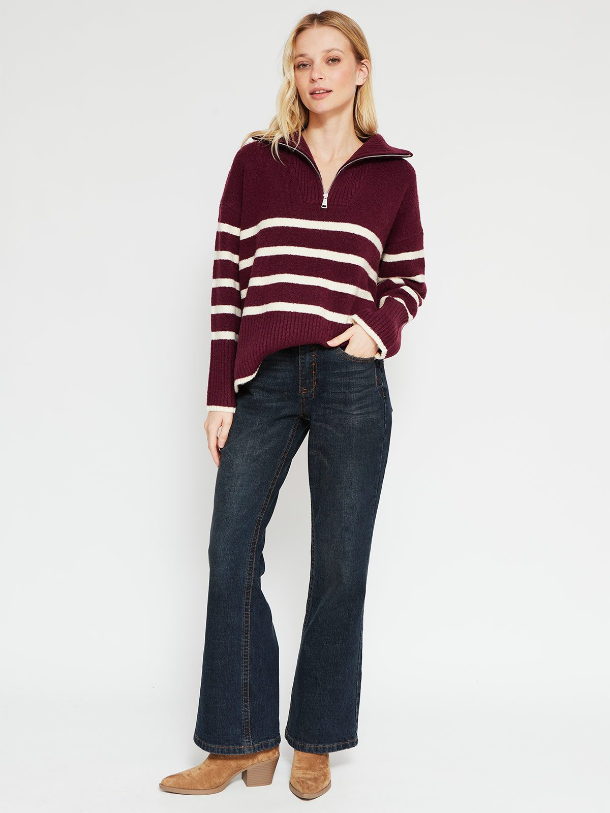 SWEATER MUJER INDEX MANGA LARGA BÁSICO - 4
