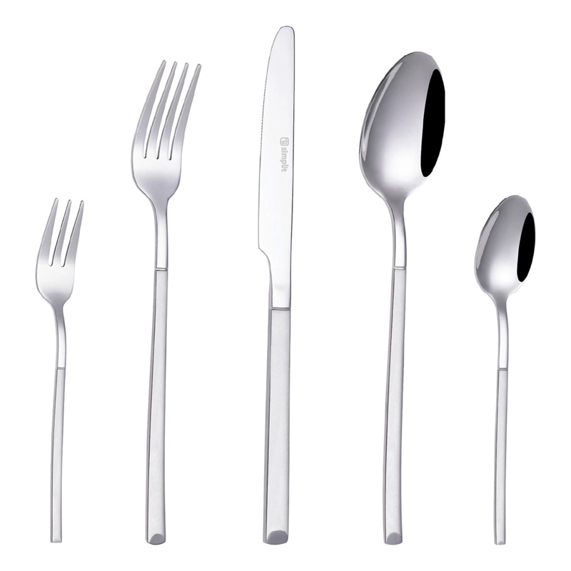 SET CUBIERTOS SIMPLIT PUGLIA 30 PIEZAS GRIS - 1