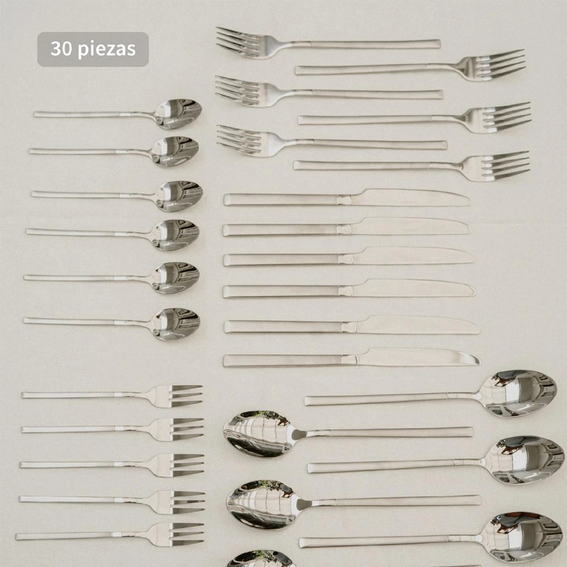 SET CUBIERTOS SIMPLIT PUGLIA 30 PIEZAS GRIS - 2