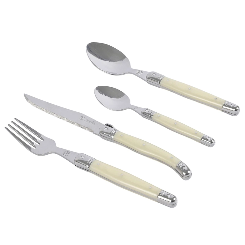 SET CUBIERTOS SIMPLIT VERSALLE 24 PIEZAS BLANCO - 1
