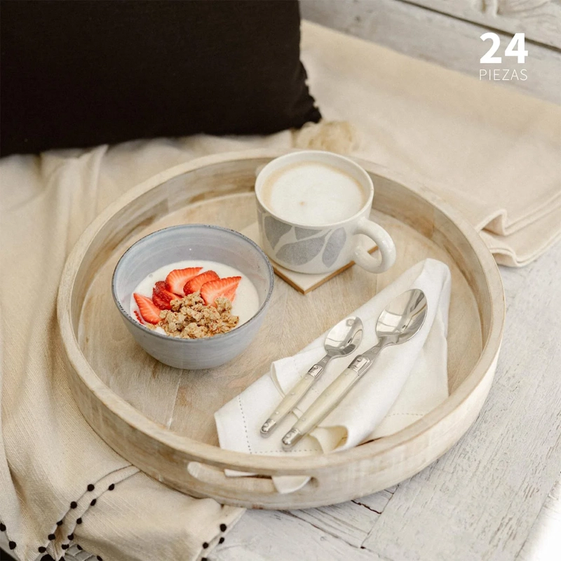 SET CUBIERTOS SIMPLIT VERSALLE 24 PIEZAS BLANCO - 6