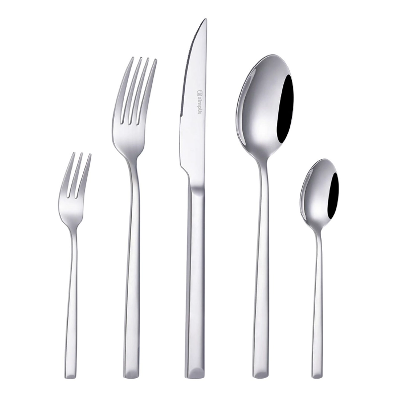 SET CUBIERTOS SIMPLIT SICILIA 30 PIEZAS GRIS - 1