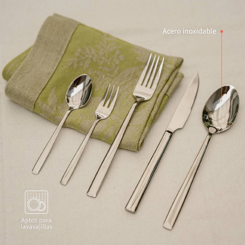 SET CUBIERTOS SIMPLIT SICILIA 30 PIEZAS GRIS - 5