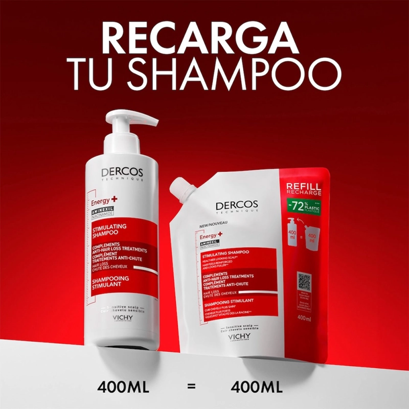 SHAMPOO REFILL VICHY DERCOS ENERGY+ 400 ML - 4