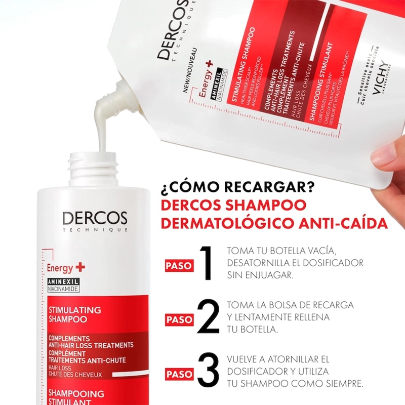 SHAMPOO REFILL VICHY DERCOS ENERGY+ 400 ML - 5