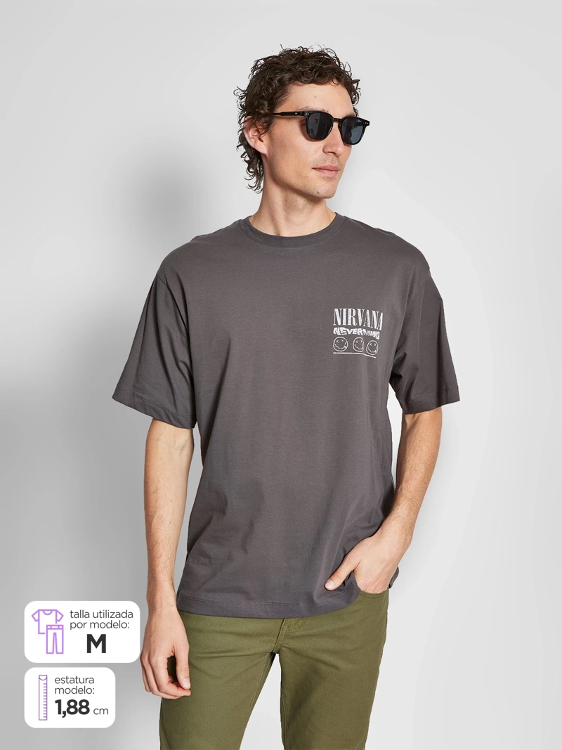 POLERA HOMBRE BARBADOS ALGODÓN MANGA CORTA NIRVANA - 1