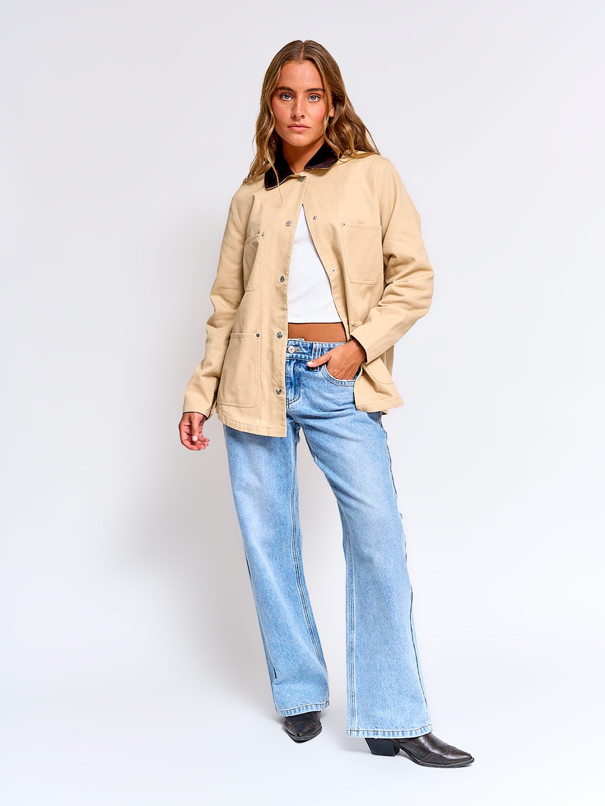 CHAQUETA MUJER AEROPOSTALE ALGODÓN CUELLO COTELÉ - 4