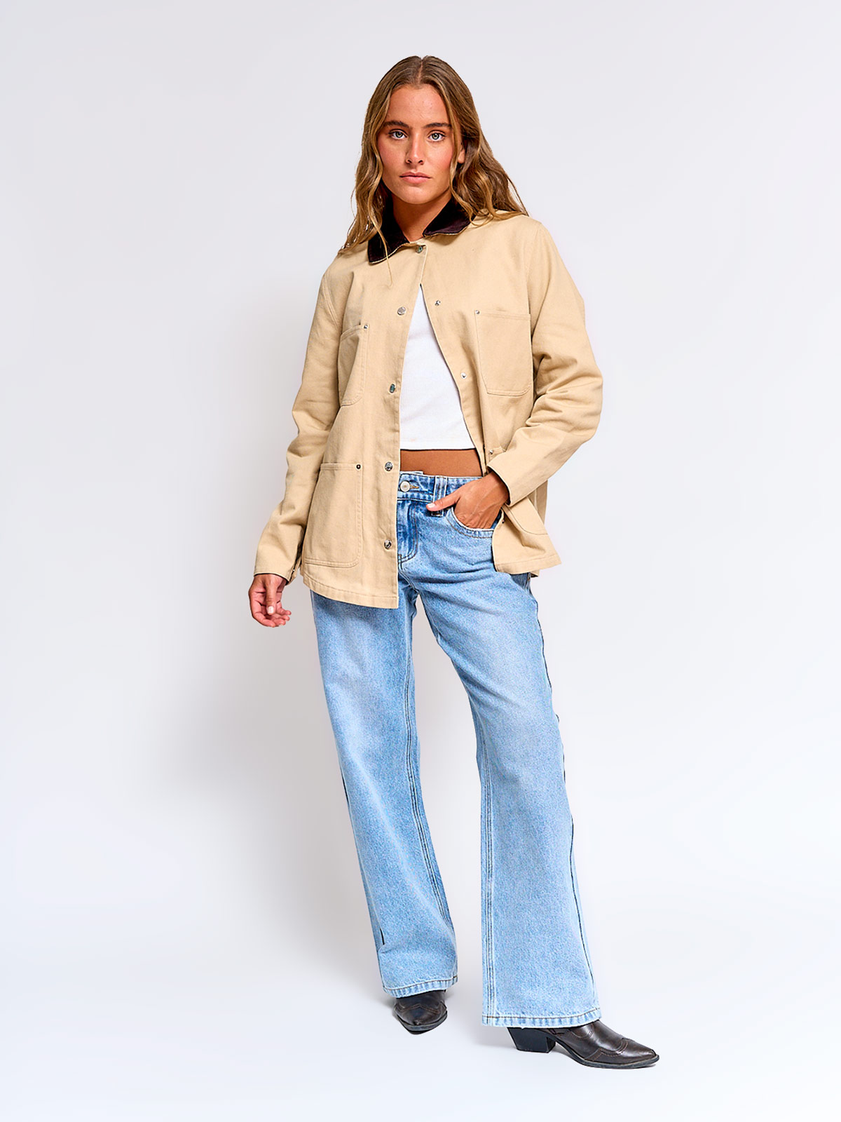 CHAQUETA MUJER AEROPOSTALE ALGODÓN CUELLO COTELÉ - 4