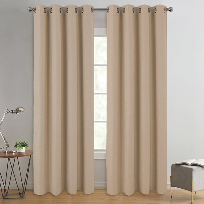 SET 2 CORTINAS BLACK OUT ILLUSIONS BEIGE - 1