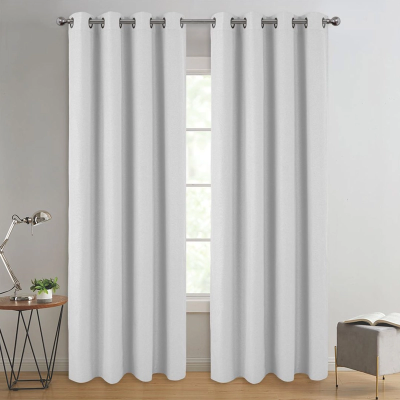 SET 2 CORTINAS BLACK OUT ILLUSIONS GRIS - 1