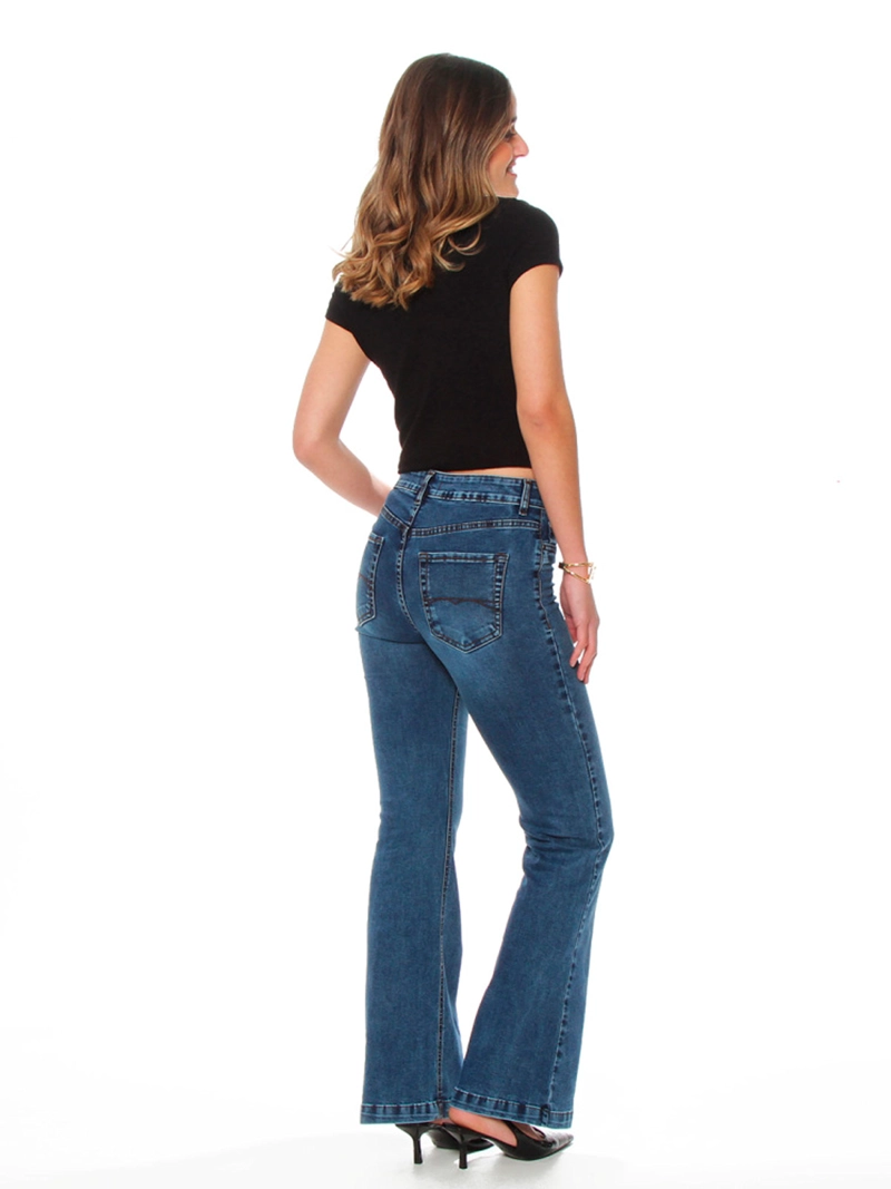JEANS MUJER WADOS ALGODÓN RECTO TIRO ALTO - 3