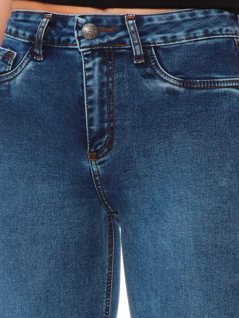 JEANS MUJER WADOS ALGODÓN RECTO TIRO ALTO - 5