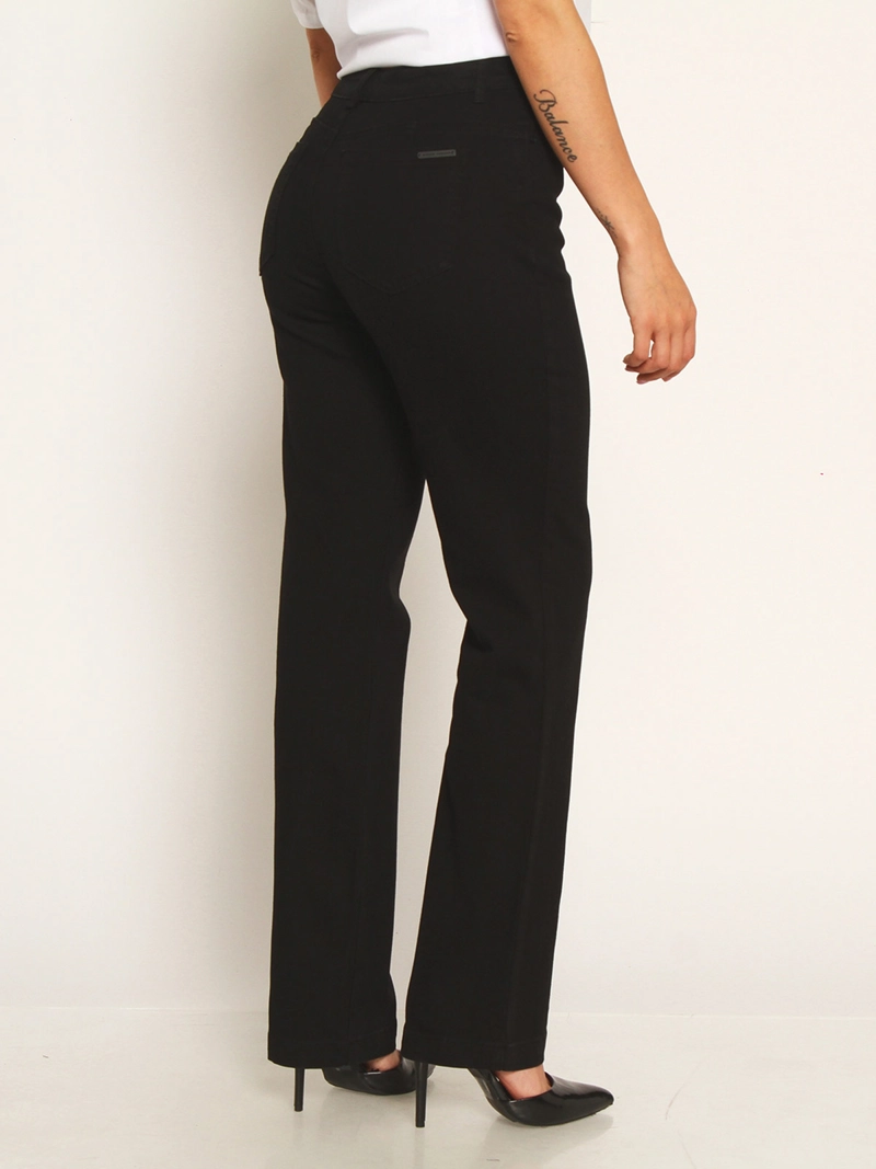 JEANS MUJER WADOS ALGODÓN RECTO TIRO ALTO PUSH UP - 4