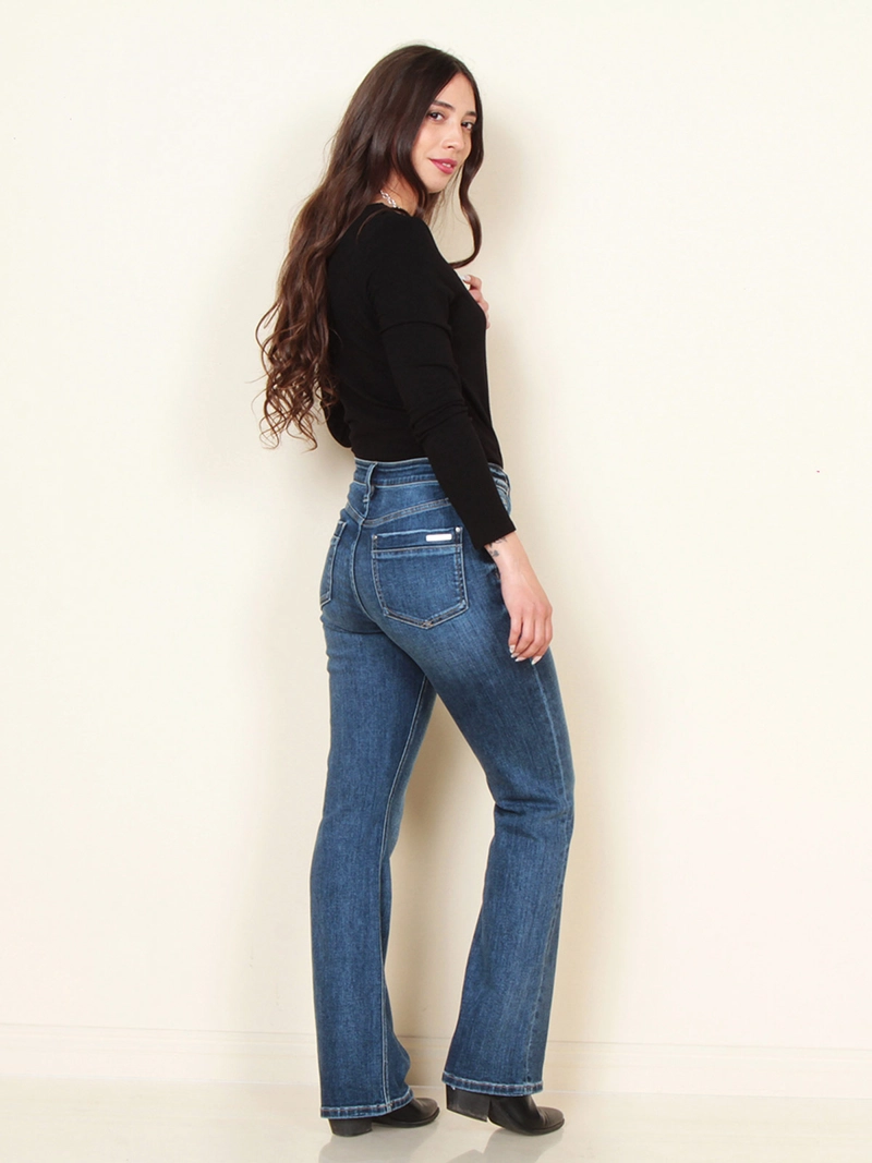 JEANS MUJER WADOS ALGODÓN RECTO TIRO ALTO - 3