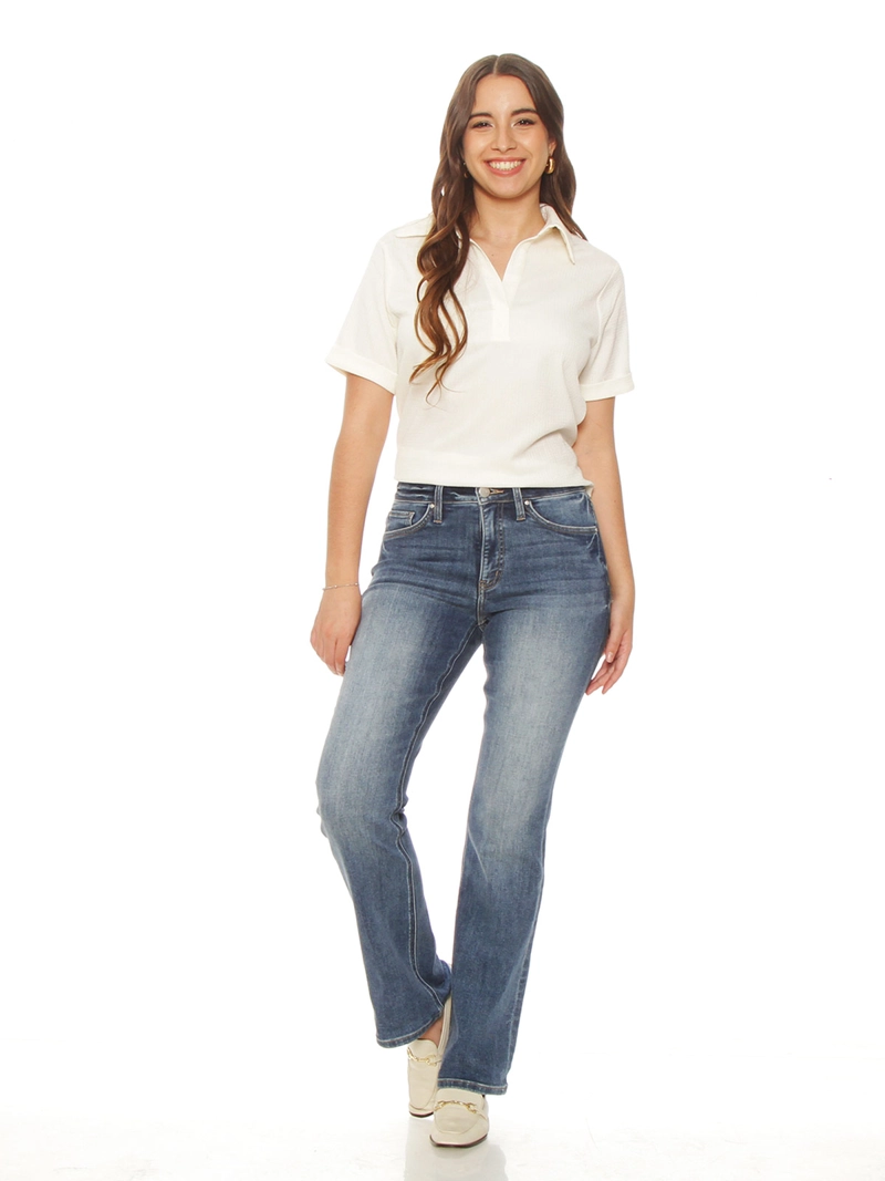 JEANS MUJER WADOS ALGODÓN RECTO TIRO ALTO - 1