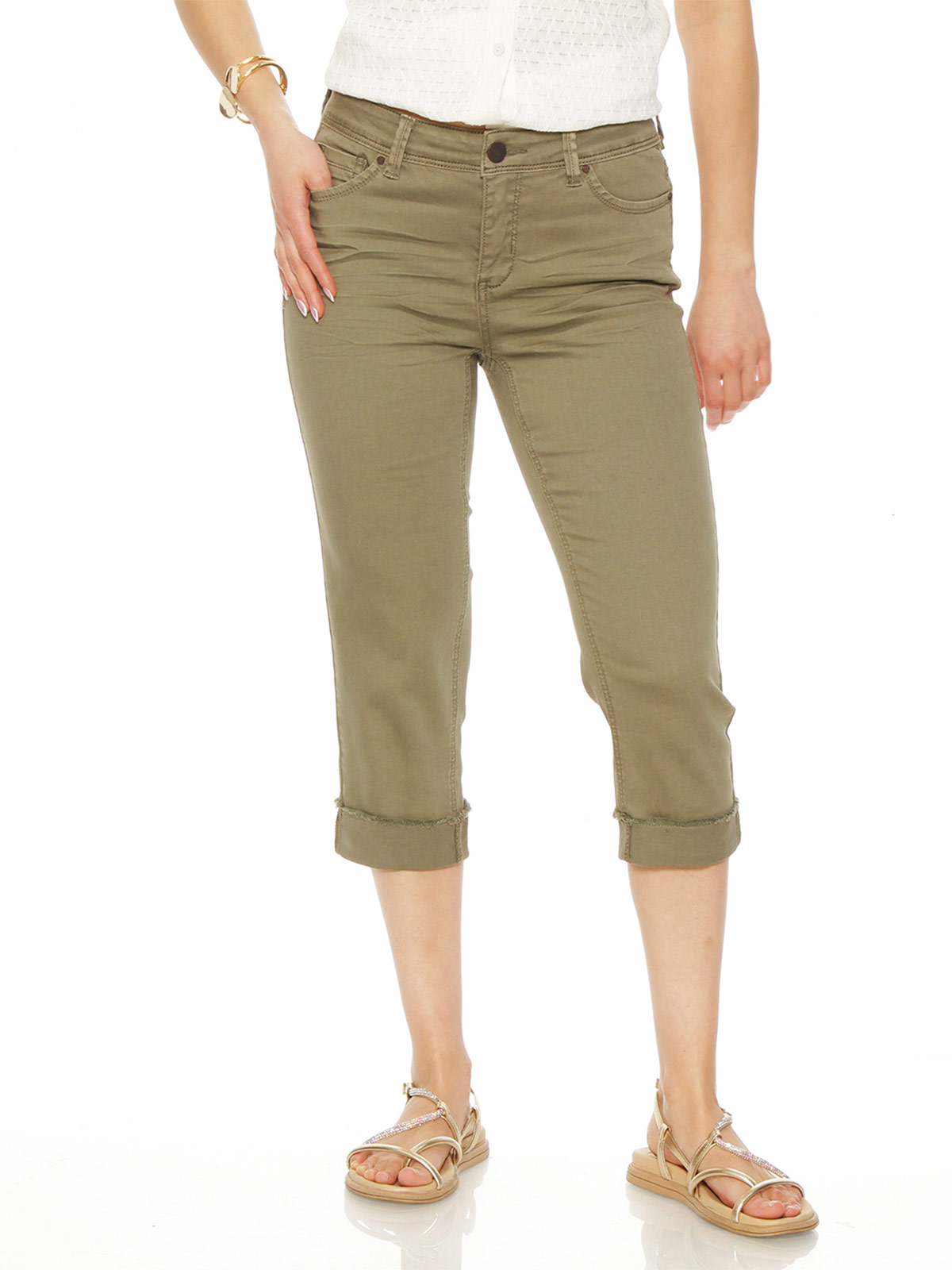 PANTALÓN MUJER WADOS ALGODÓN SKINNY BASTA ROLL UP - 2