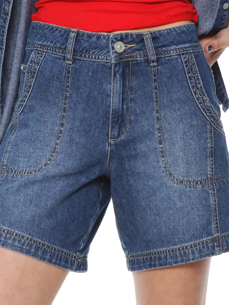 SHORT MUJER WADOS ALGODÓN DENIM TIRO ALTO - 6