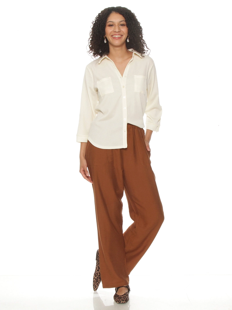 BLUSA MUJER WADOS ESCOTE EN V MANGA 3/4 - 1