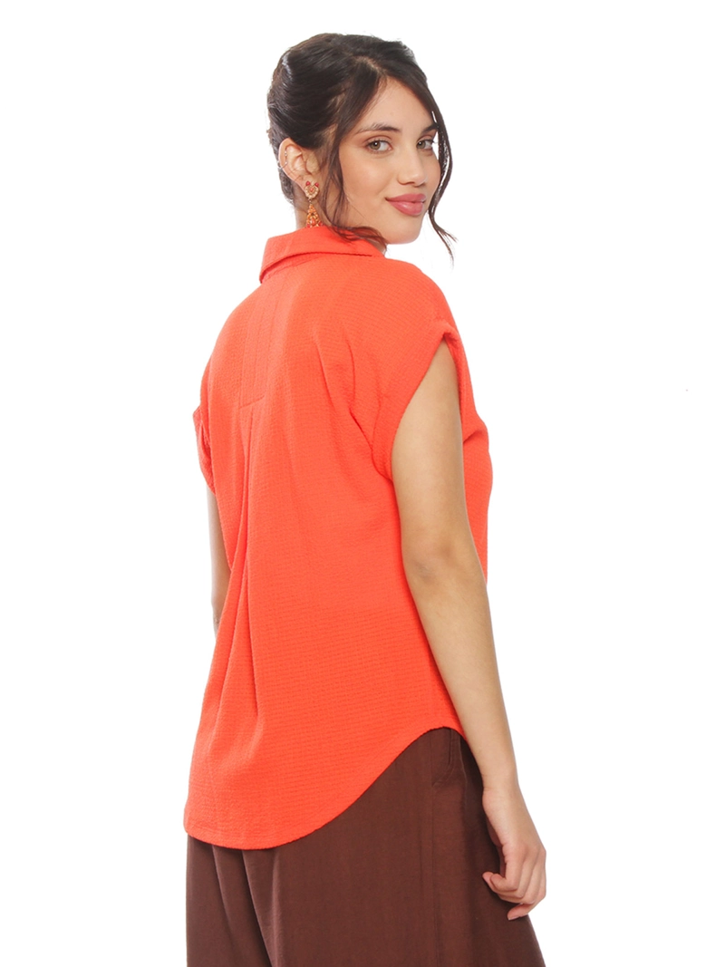 BLUSA MUJER WADOS MANGA CORTA ABOTONADA - 4