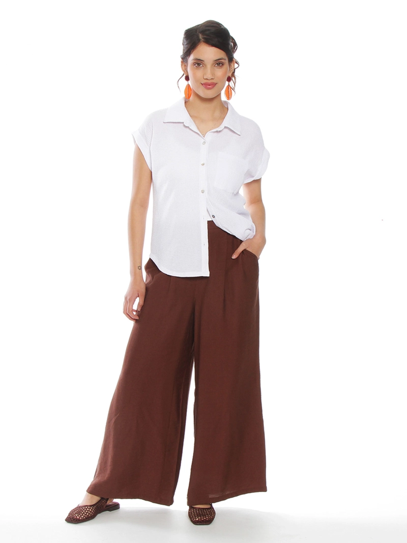 BLUSA MUJER WADOS MANGA CORTA ABOTONADA - 1
