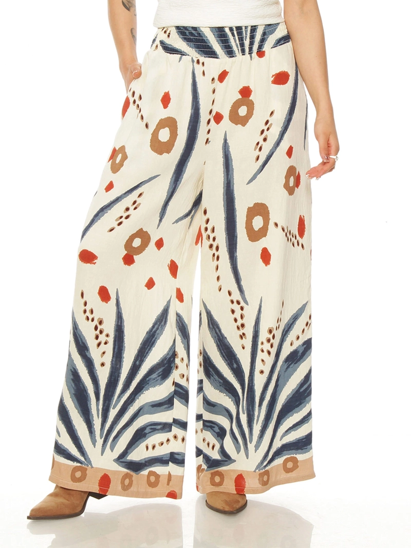 PANTALÓN MUJER WADOS WIDELEG ESTAMPADO TIRO ALTO - 2