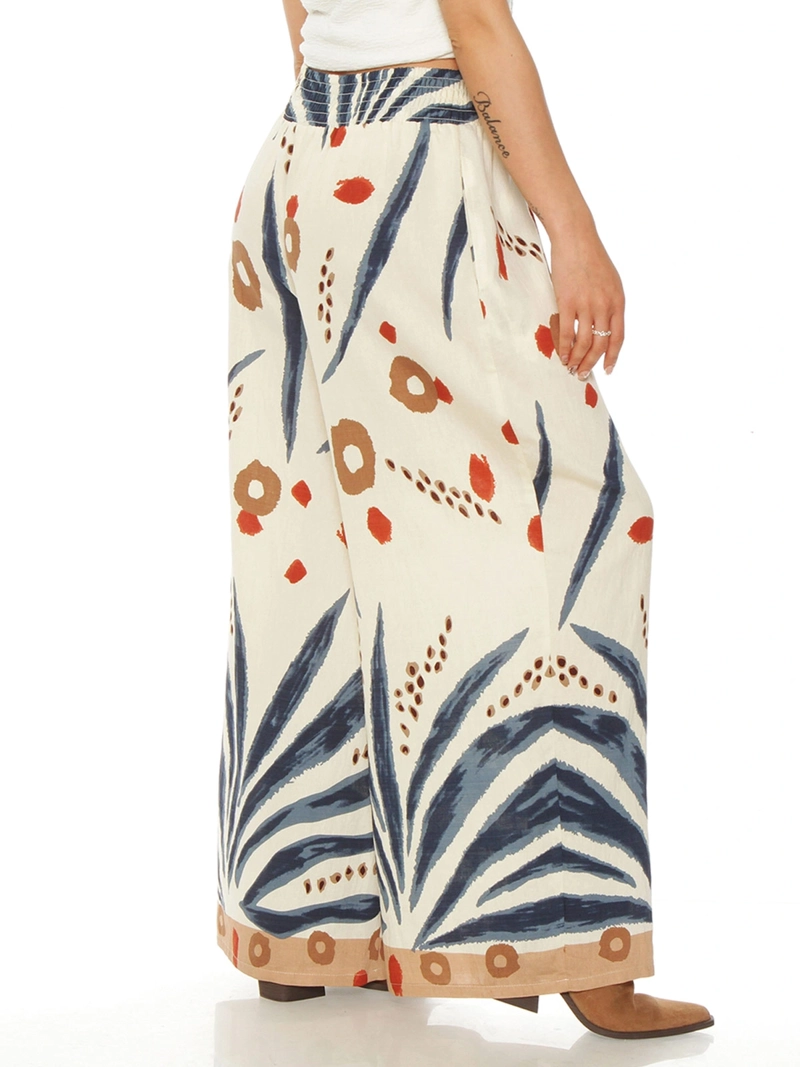 PANTALÓN MUJER WADOS WIDELEG ESTAMPADO TIRO ALTO - 4