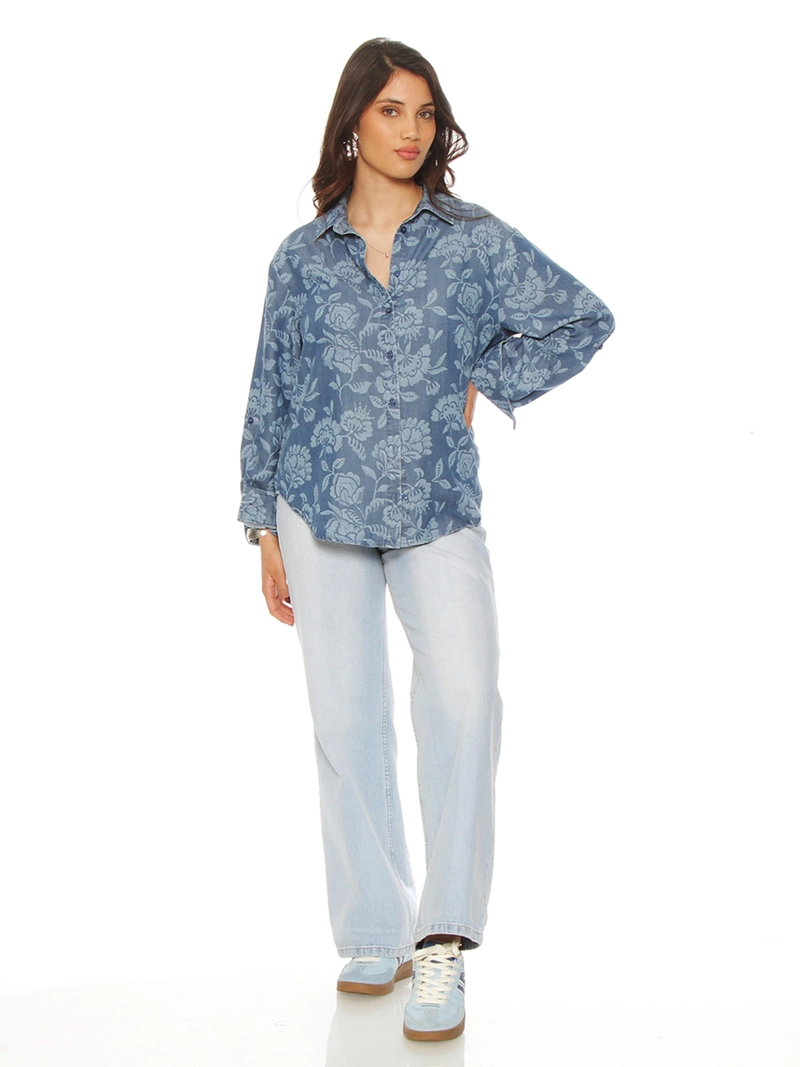 BLUSA MUJER WADOS MANGA LARGA ESTAMPADO - 2