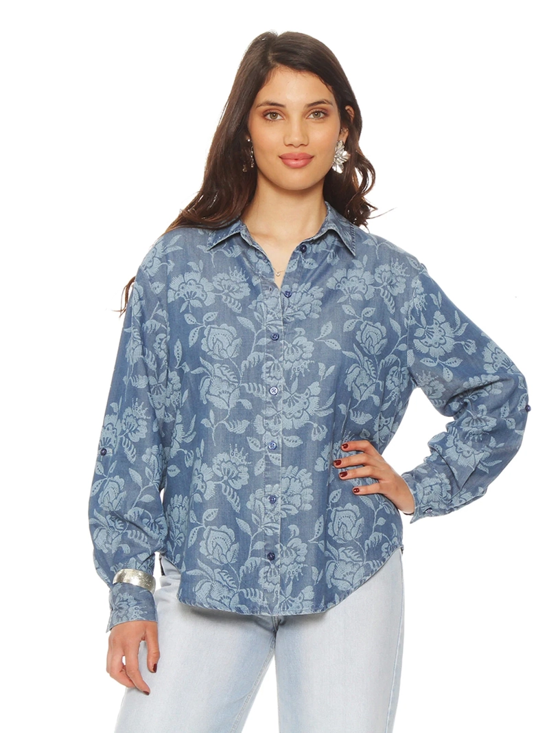 BLUSA MUJER WADOS MANGA LARGA ESTAMPADO - 3