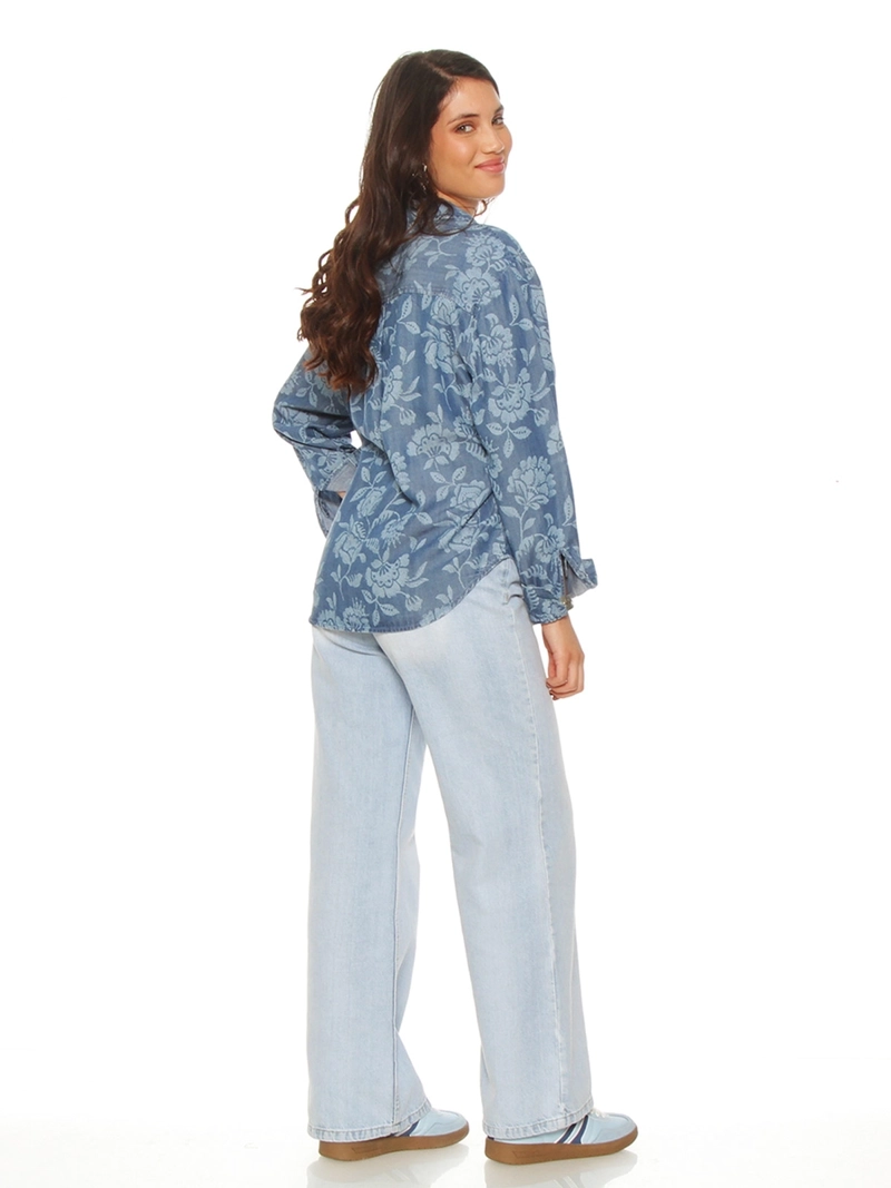 BLUSA MUJER WADOS MANGA LARGA ESTAMPADO - 4