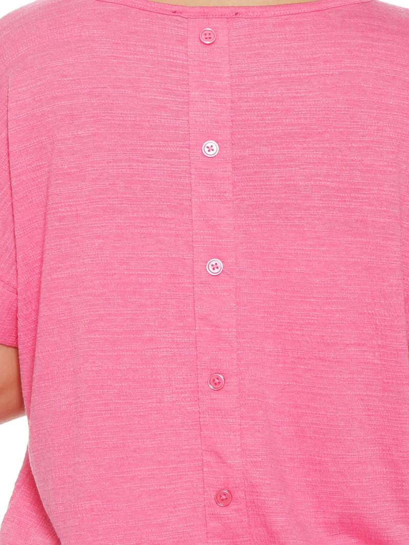 POLERA MUJER WADOS ESCOTE REDONDO MANGA CORTA BOTONES - 7