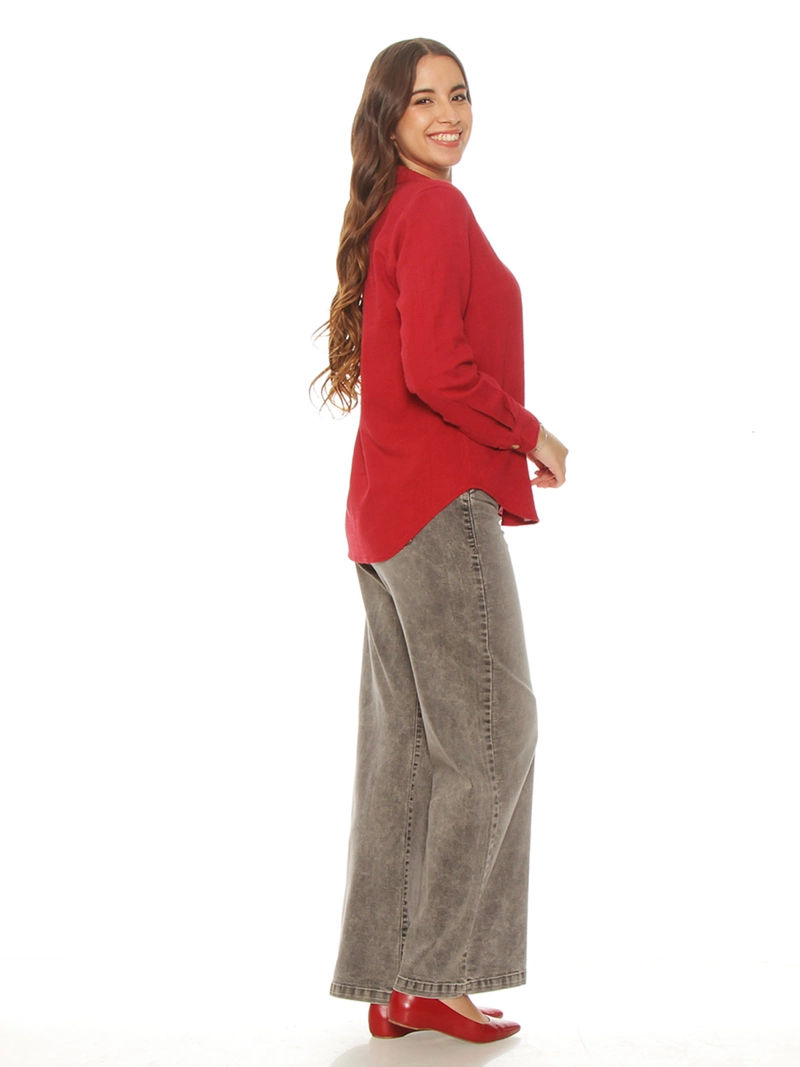 BLUSA MUJER WADOS ALGODÓN MANGA LARGA ABOTONADA - 3