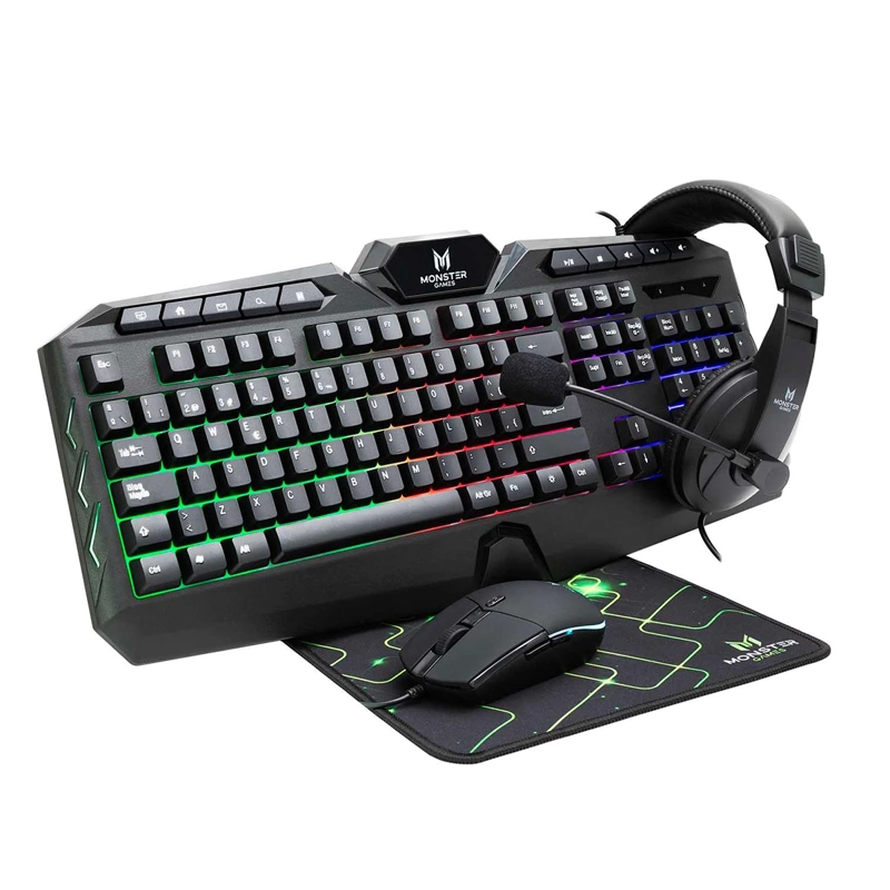 ACCESORIOS GAMER MONSTER INSERTIONPRO 4 EN 1 K4126 - 1