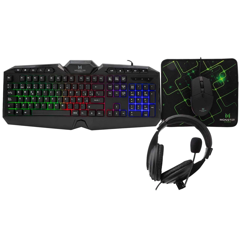 ACCESORIOS GAMER MONSTER INSERTIONPRO 4 EN 1 K4126 - 4