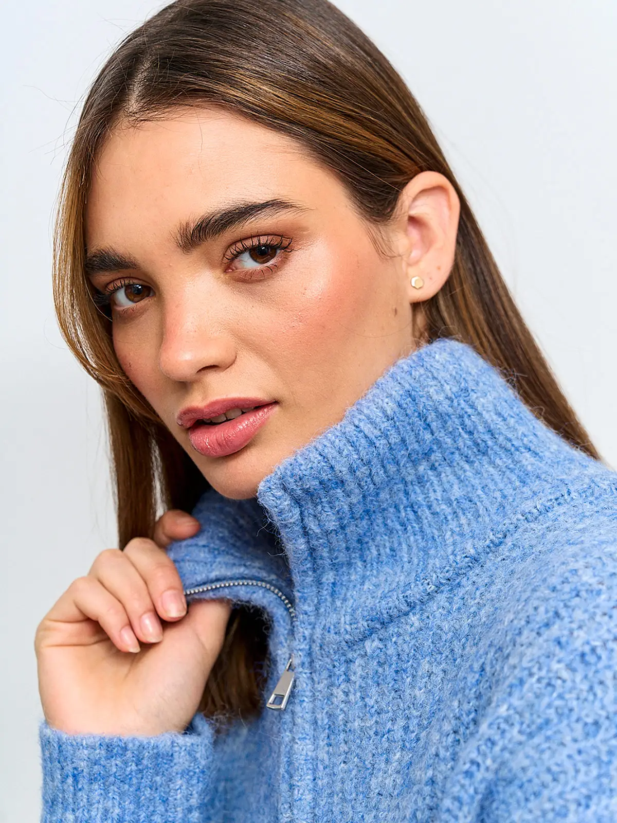 SWEATER MUJER INDEX MANGA LARGA CIERRE - 3