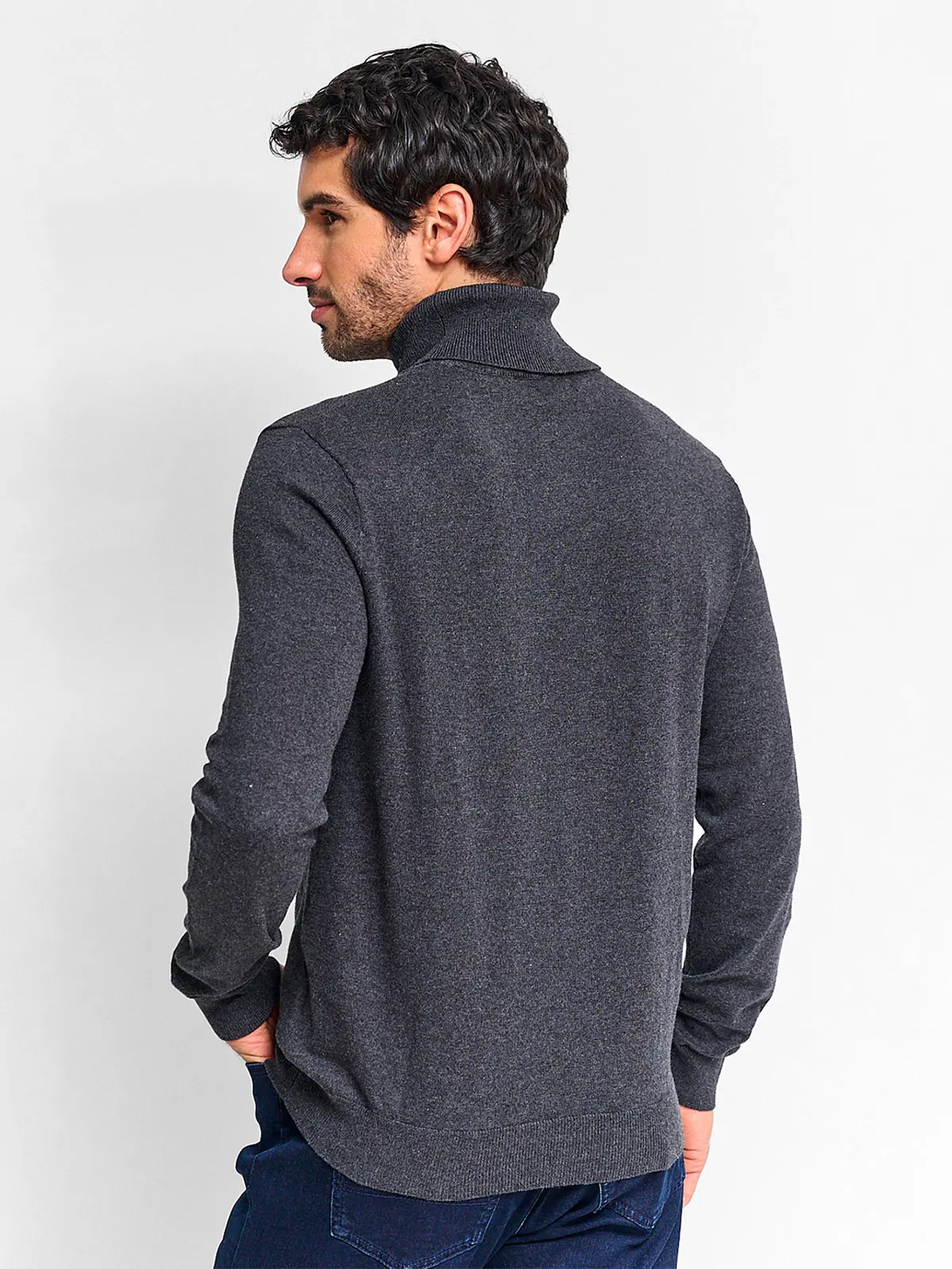 SWEATER HOMBRE MARQUIS ALGODÓN CUELLO ALTO - 2