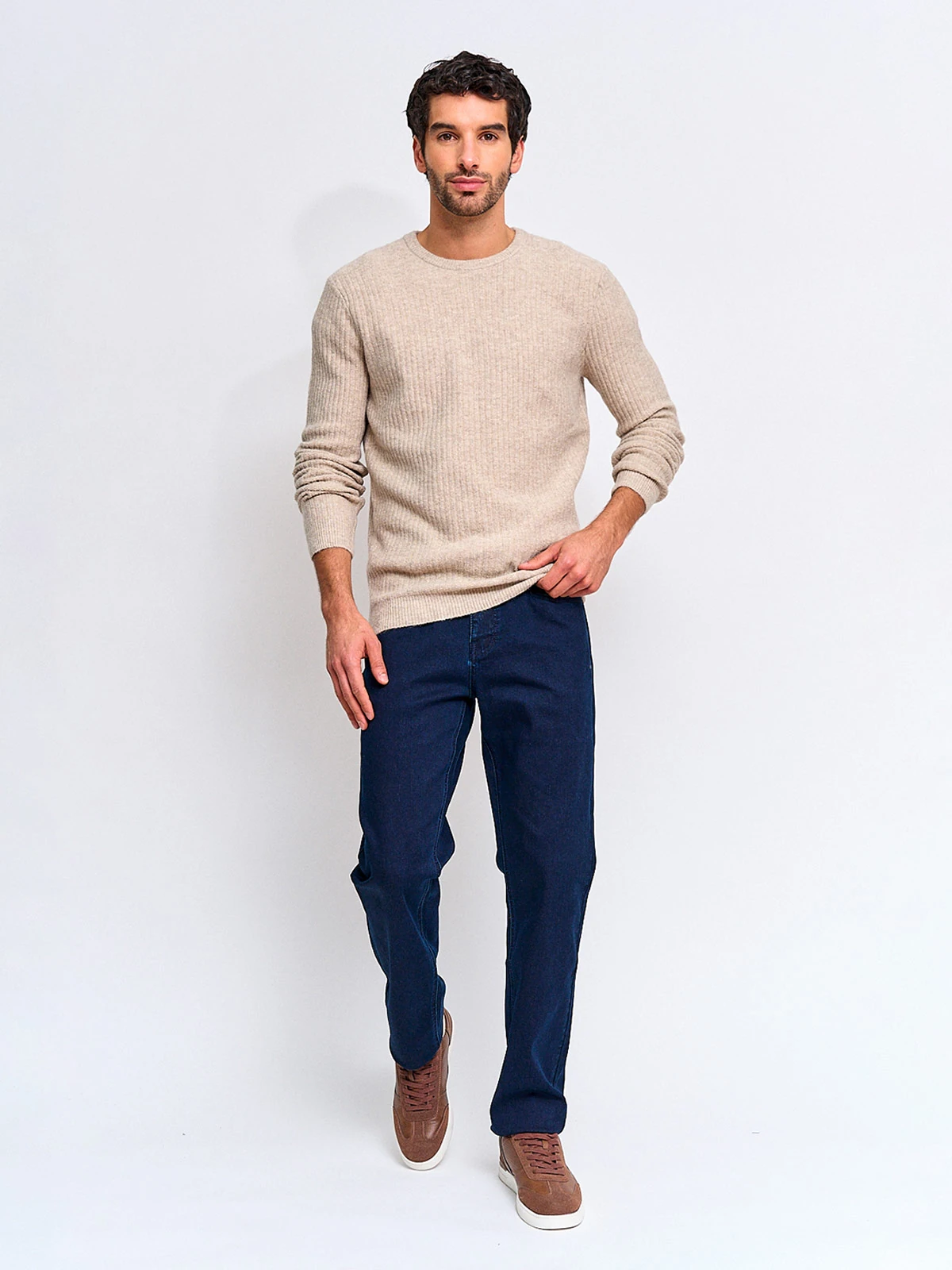 SWEATER HOMBRE MARQUIS LANA CUELLO REDONDO TEXTURA - 4