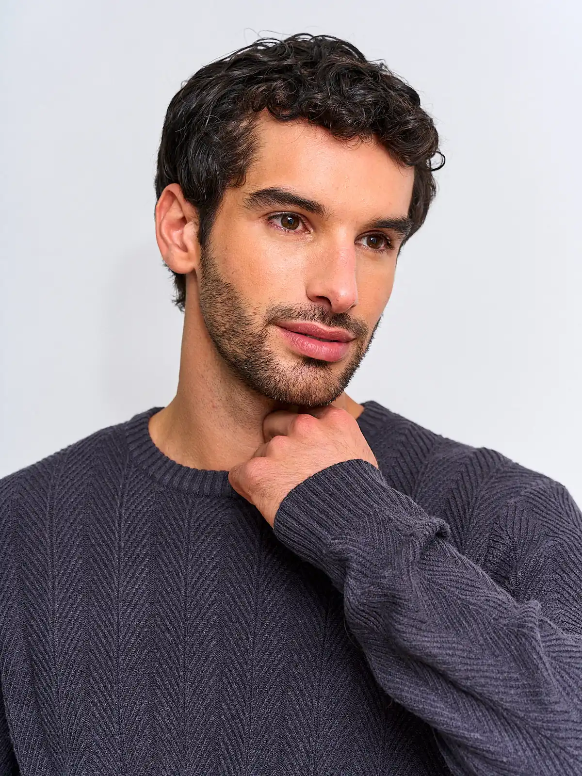 SWEATER HOMBRE MARQUIS CUELLO REDONDO TRENZADO TEXTURA - 3