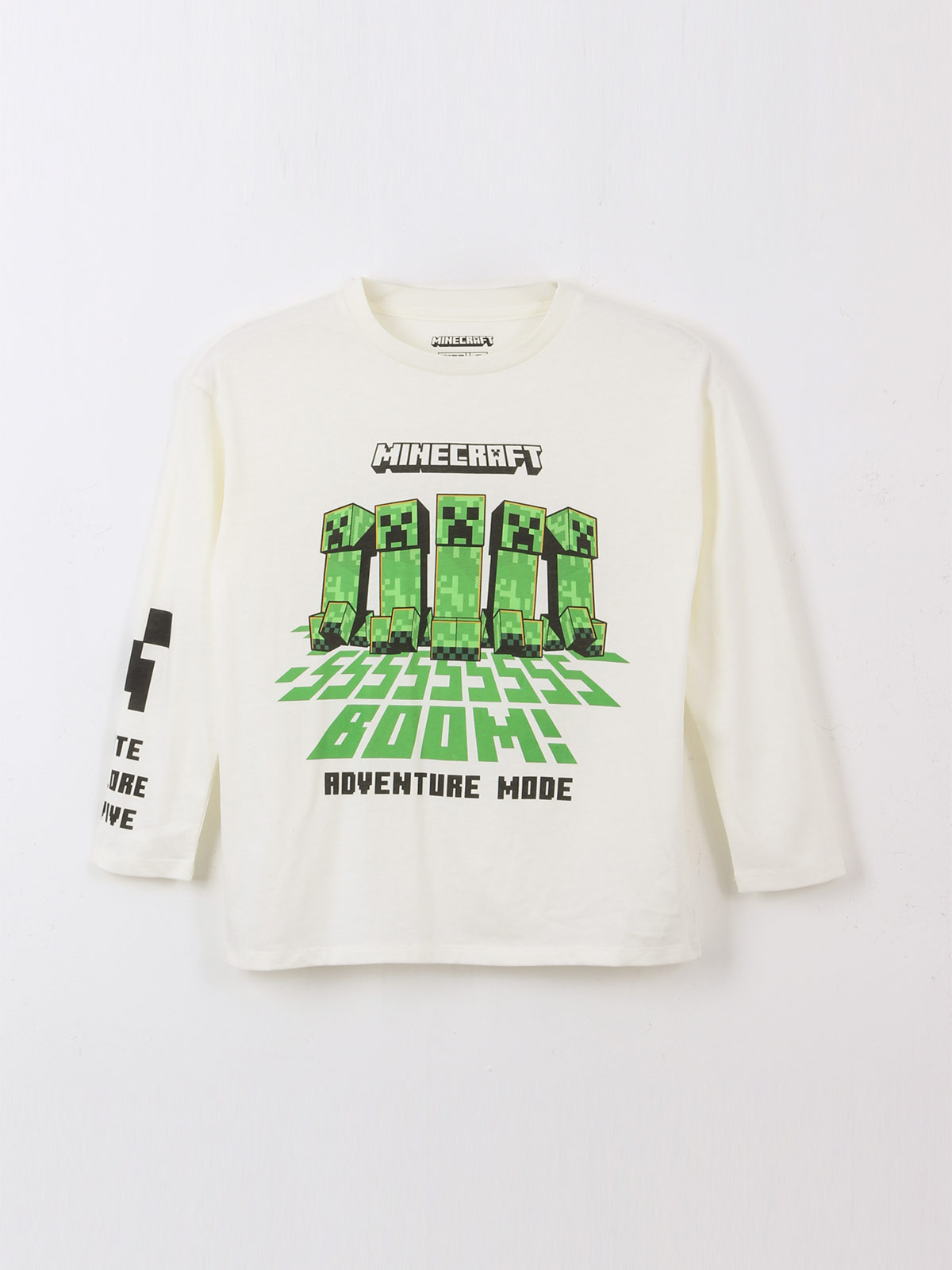 POLERA MANGA LARGA NIÑO MINECRAFT