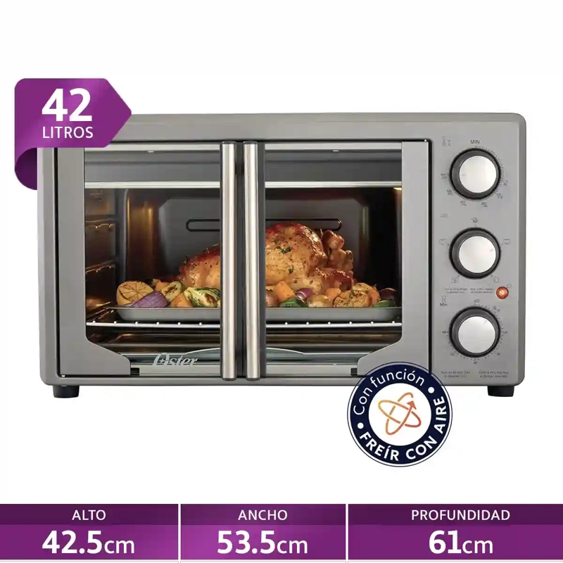 HORNO ELÉCTRICO OSTER 42L TSSTTV42FDMAFNS-052 CON FREIDORA DE AIRE