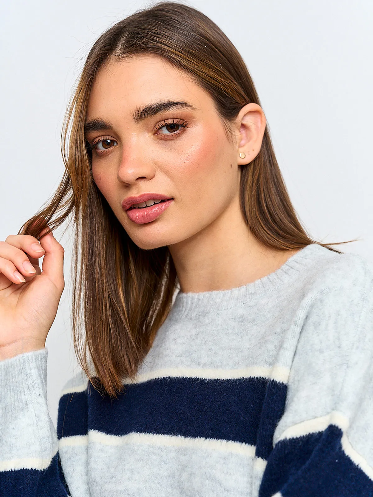 SWEATER MUJER INDEX MANGA LARGA RAYAS - 3
