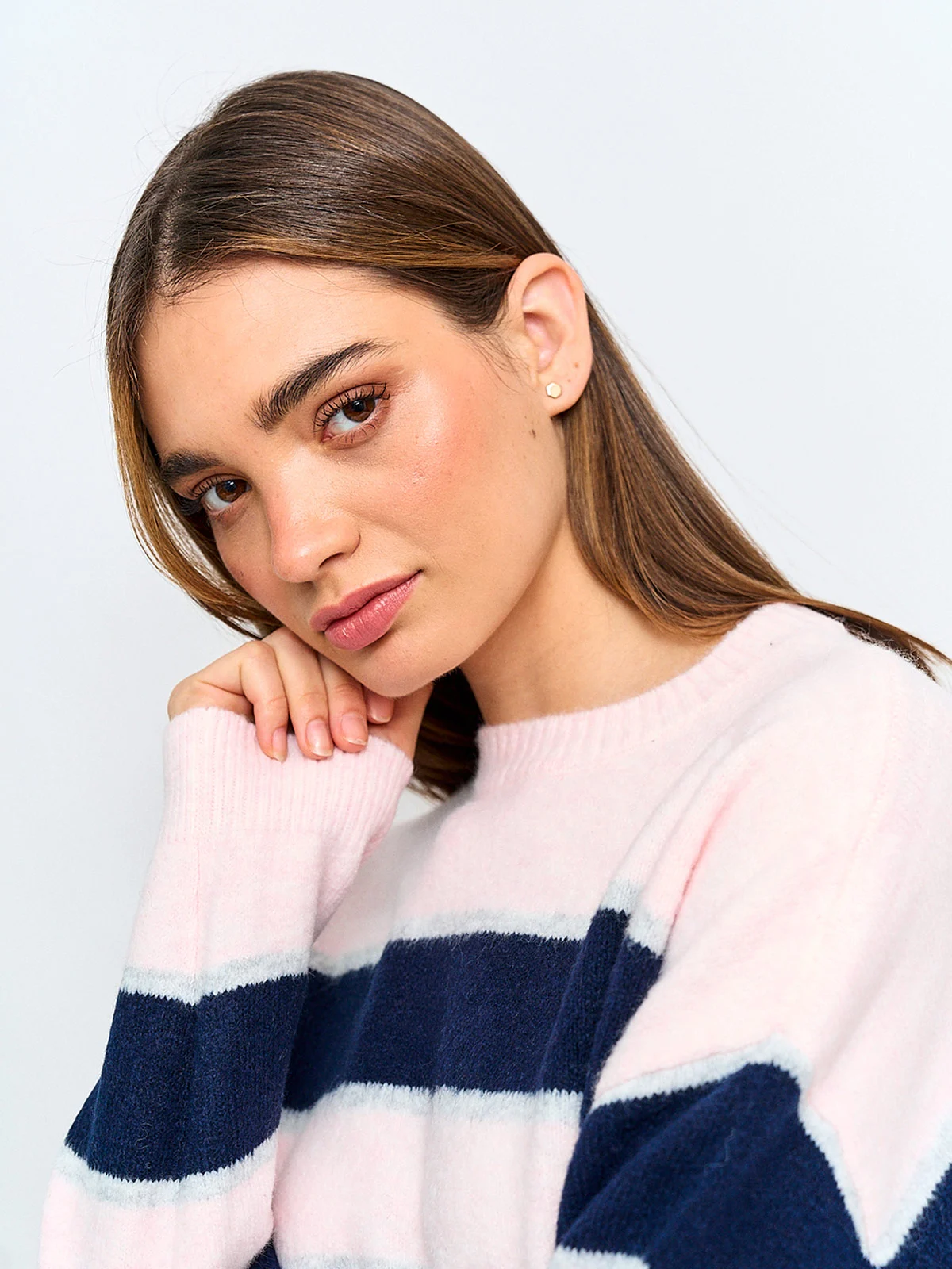 SWEATER MUJER INDEX MANGA LARGA RAYAS - 3