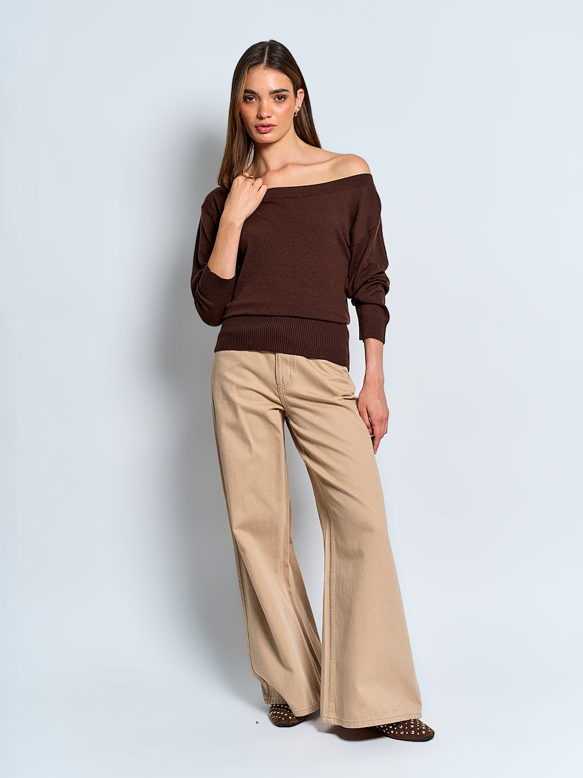 SWEATER MUJER INDEX MANGA LARGA ASIMÉTRICO - 4