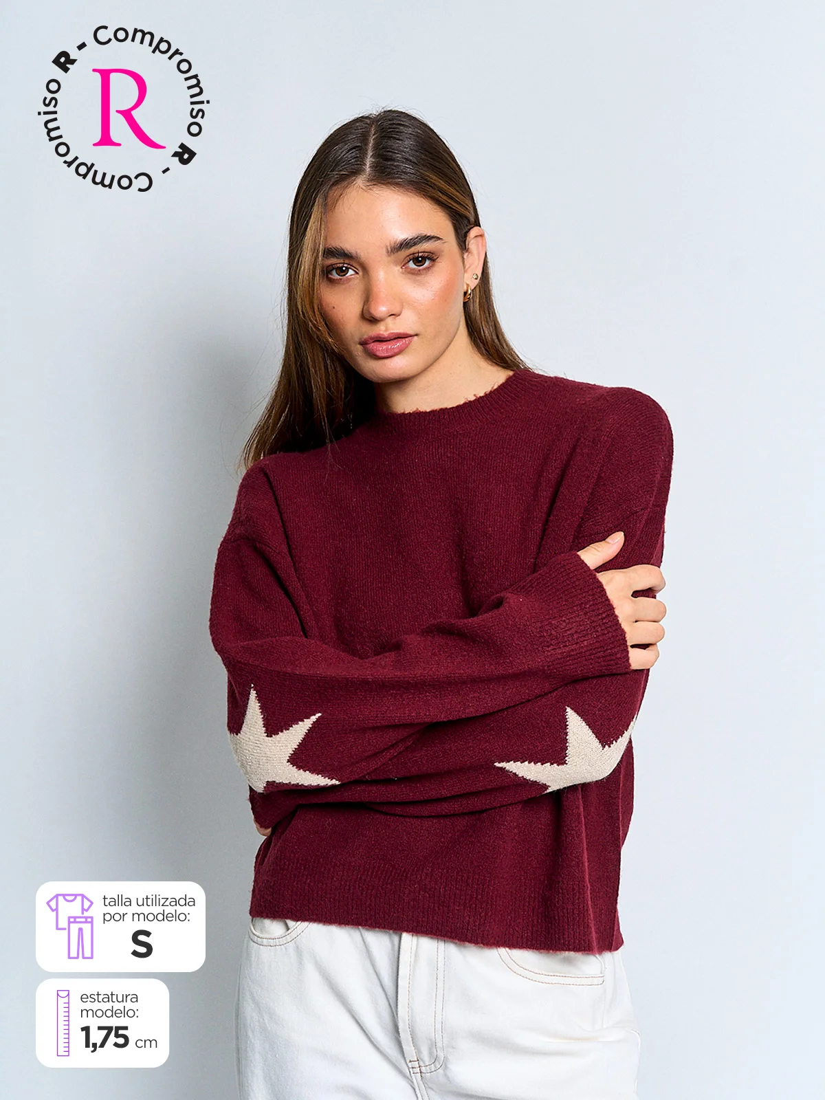 SWEATER MUJER INDEX MANGA LARGA - 1