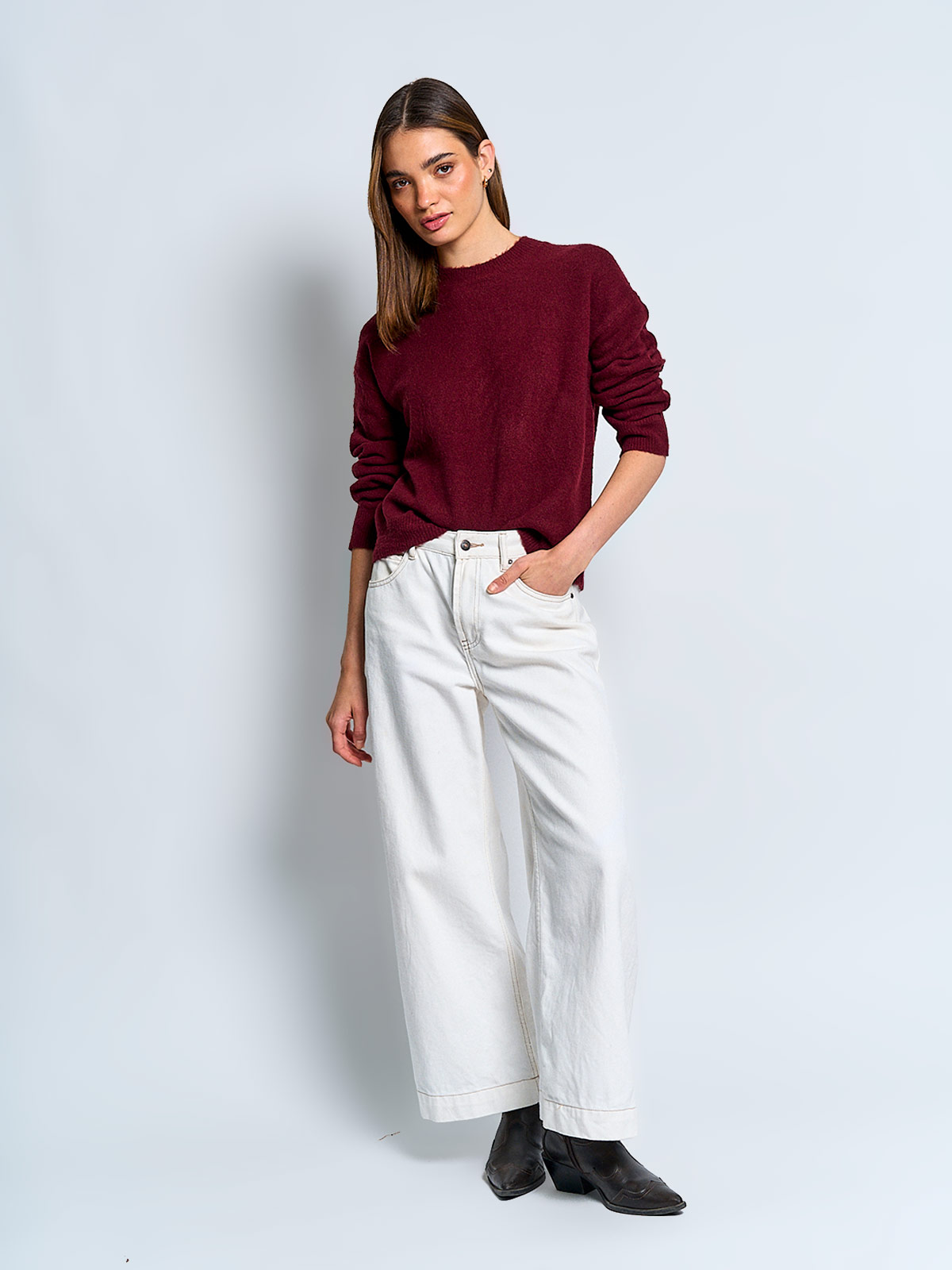 SWEATER MUJER INDEX MANGA LARGA - 4