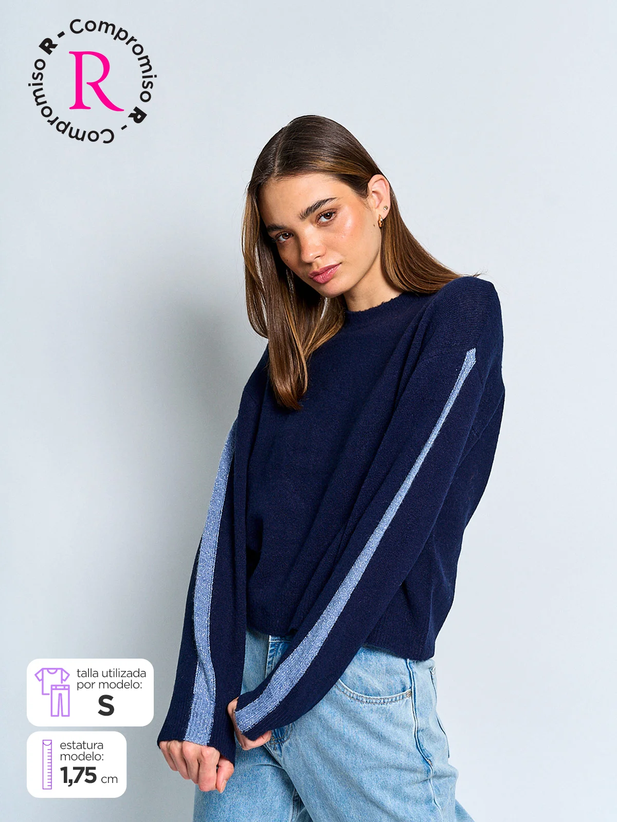 SWEATER MUJER INDEX MANGA LARGA - 1