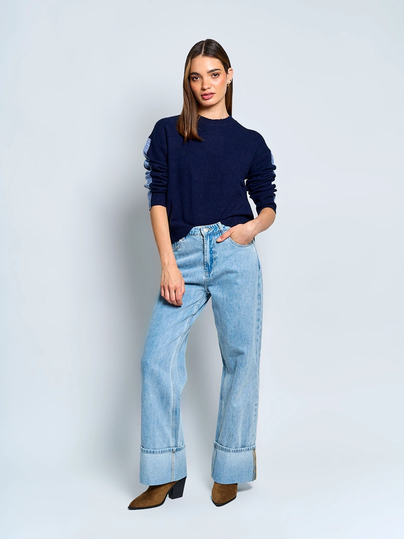 SWEATER MUJER INDEX MANGA LARGA - 4